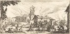Ravaging and Burning a Village, c. 1633. Creator: Jacques Callot