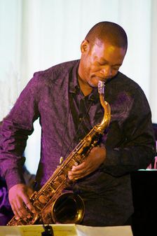Ravi Coltrane, Ravi Coltrane Quintet, Watermill Jazz Club, Dorking, Surrey, May 2018. Creator: Brian O'Connor