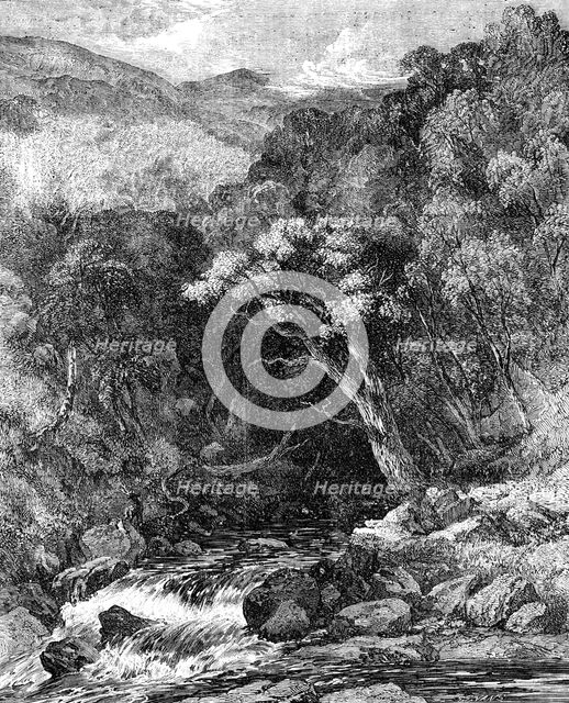 "Ravine in Glen Tilt" - painted by W. Bennett - from the Exhibition of the New Society of Painters i Creator: Edmund Evans.