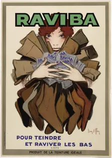 Raviba - Pour teindre et raviver les bas, c.1930. Creator: D'Ylen, Jean (1886-1938)