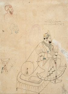Rawal Gaj Singhji and Portrait Studies, between c1825 and c1850. Creator: Unknown