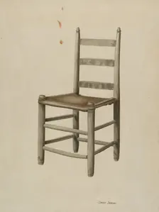Rawhide-bottom Chair, c. 1939. Creator: Dorothy Johnson