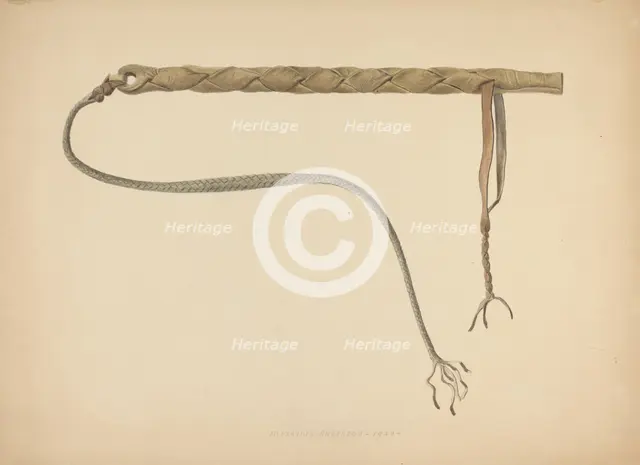 Rawhide Herder's Whip, 1940. Creator: Alexander Anderson.