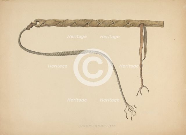 Rawhide Herder's Whip, 1940. Creator: Alexander Anderson.