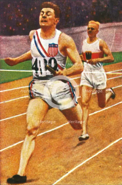 Ray Barbuti and Hermann Engelhard, 4 x 400m relay, 1928. Creator: Unknown.