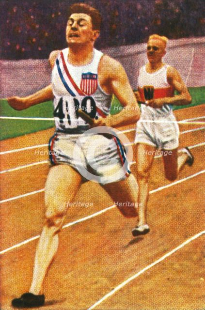 Ray Barbuti and Hermann Engelhard, 4 x 400m relay, 1928. Creator: Unknown.