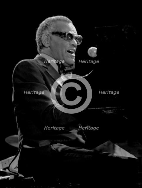 Ray Charles, Knebworth, 1982.  Artist: Brian O'Connor.