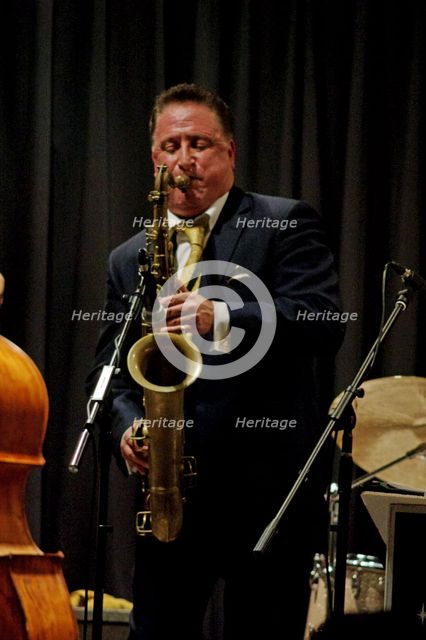 Ray Gelato, Watermill Jazz Club, Dorking, Surrey, Jan 2016. Artist: Brian O'Connor.