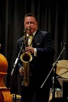 Ray Gelato, Watermill Jazz Club, Dorking, Surrey, Jan 2016. Artist: Brian O'Connor