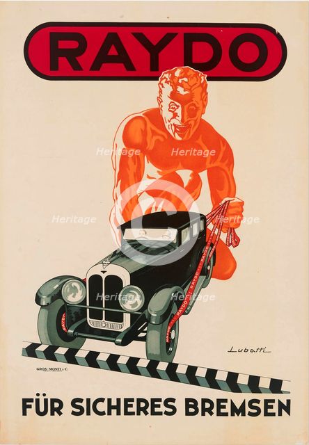 Raydo - for safe braking, c1928-1930. Creator: Lubatti, Domenico (Nico) (1904-1943).