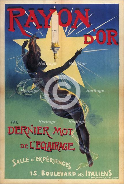 Rayon d'or - Dernier mot de l'Eclairage, 1895. Artist: Paléologue (Paleologu), Jean de (1855-1942)