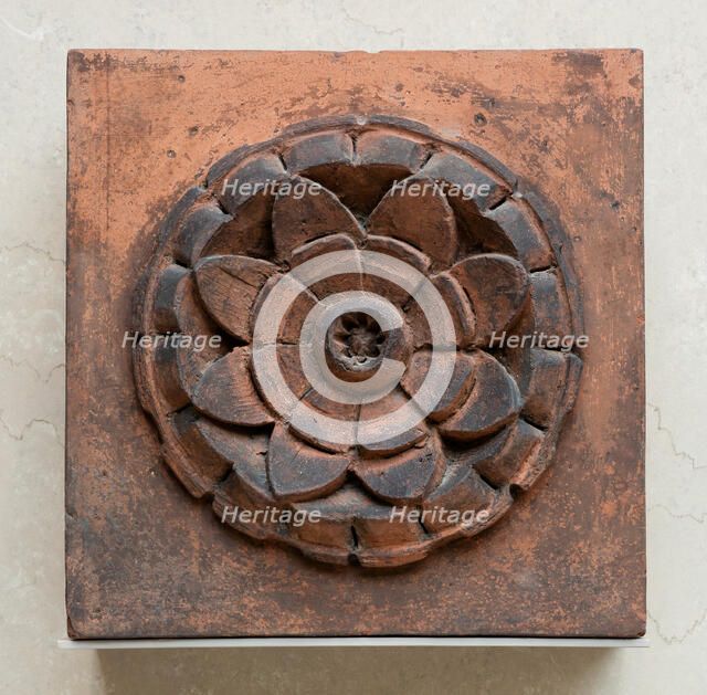 Raymond, E.G., Store and Flats: Rosette Fragment from Facade, 1884. Creator: Treat & Foltz.