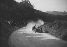 Raymond Mays Bugatti competing in a JCC hillclimb, South Harting, Sussex, 1922. Artist: Bill Brunell