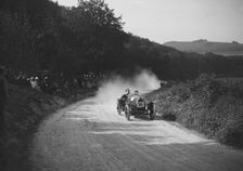 Raymond Mays Bugatti competing in a JCC hillclimb, South Harting, Sussex, 1922. Artist: Bill Brunell