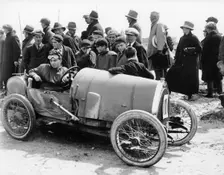 Raymond Mays in a Bugatti, Porthcawl Sands, Wales, (1920s?)