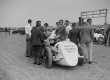 Raymond Mays Vauxhall-Villiers at a sand racing event, c1930s. Artist: Bill Brunell