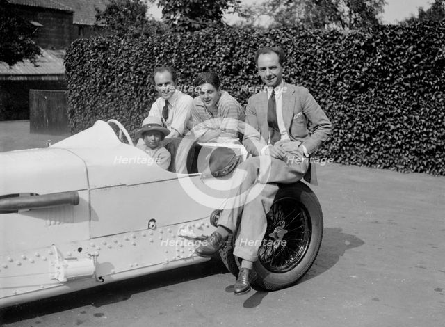 Raymond Mays with his Vauxhall-Villiers, c1930s. Artist: Bill Brunell.
