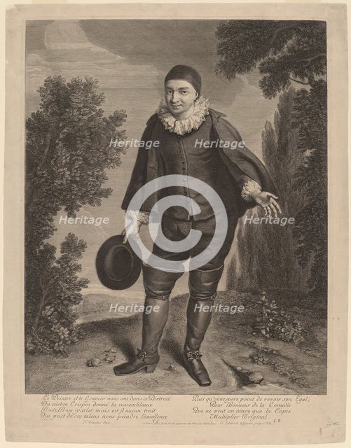 Raymond Poisson as Crispin. Creator: Gerard Edelinck.