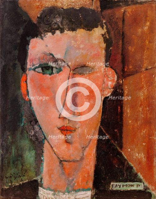 Raymond Radiguet, 1915. Creator: Amadeo Modigliani.