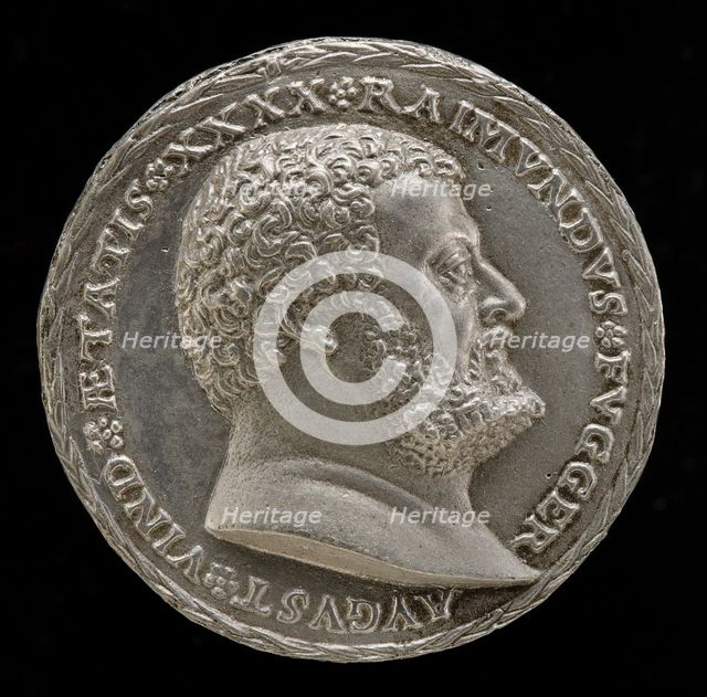 Raymund Fugger, 1489-1535, Scholar and Patron of the Arts [obverse]. Creator: Matthes Gebel.