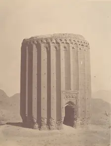 [RAYY, Tower of Toghrul, 1139.], 1840s-60s. Creator: Possibly by Luigi Pesce