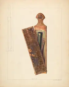Razor Box and Razor, c. 1937. Creator: Alfred Walbeck