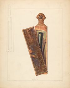 Razor Box and Razor, c. 1937. Creator: Alfred Walbeck