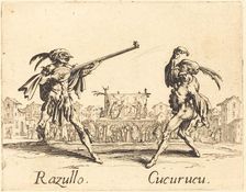 Razullo and Cucurucu, c. 1622. Creator: Jacques Callot
