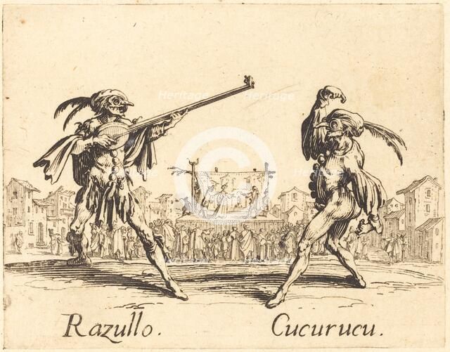 Razullo and Cucurucu, c. 1622. Creator: Jacques Callot.