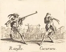 Razullo and Cucurucu, c. 1622. Creator: Jacques Callot