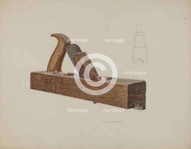 Rabbet Plane, 1938. Creator: Clarence Secor.