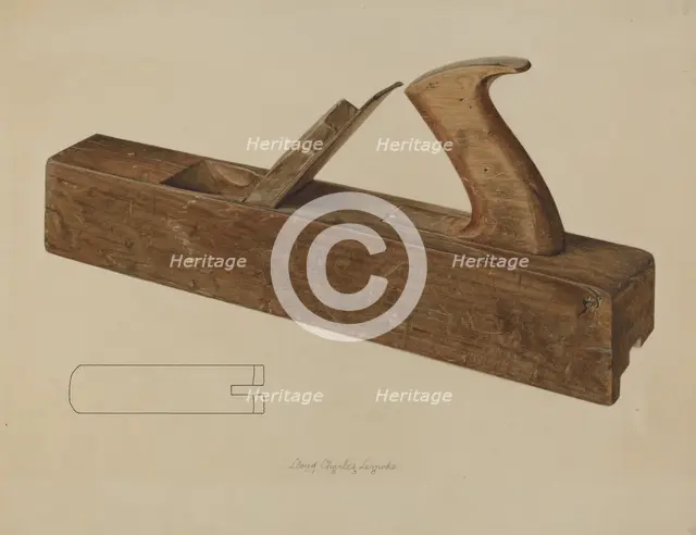 Rabbet Plane, 1938. Creator: Lloyd Charles Lemcke.