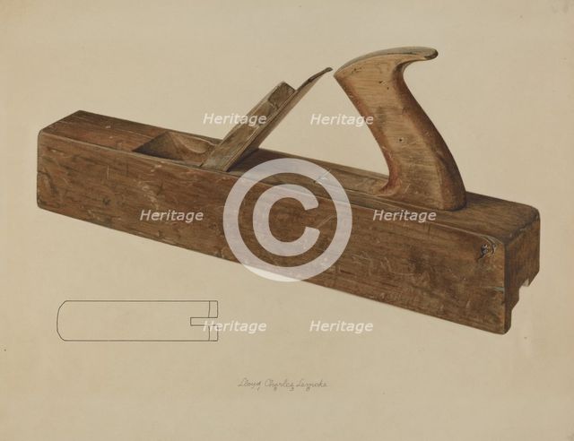 Rabbet Plane, 1938. Creator: Lloyd Charles Lemcke.