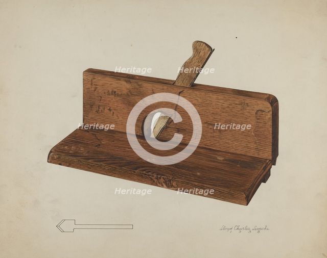 Rabbet Plane, 1938. Creator: Lloyd Charles Lemcke.