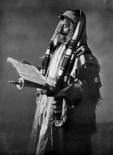 Rabbi reading the Law.Artist: The American Colony