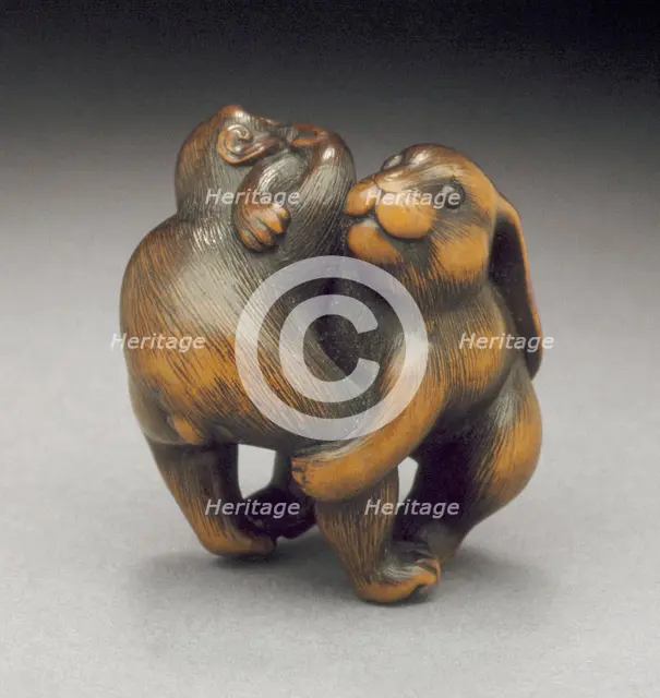Rabbit and Monkey (image 1 of 2), First half of 19th century. Creator: Naito Toyomasa.