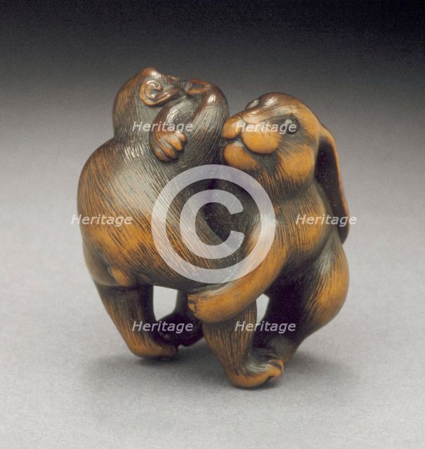 Rabbit and Monkey (image 1 of 2), First half of 19th century. Creator: Naito Toyomasa.