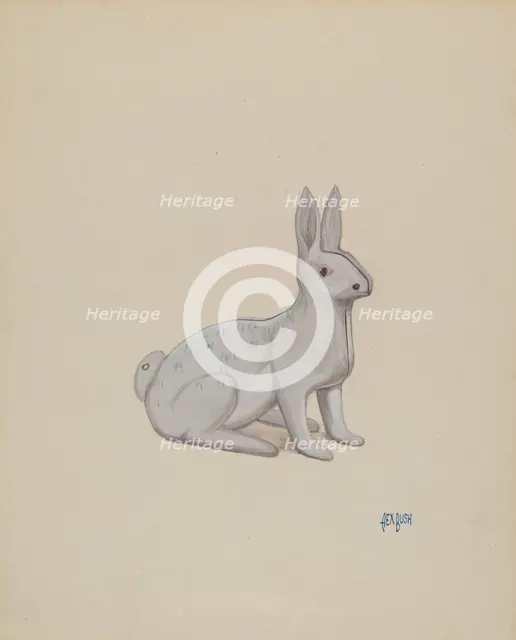 Rabbit, c. 1936. Creator: Rex F Bush.