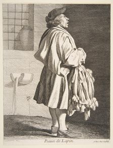 Rabbit Pelt Peddler, 1737. Creator: Caylus, Anne-Claude-Philippe de