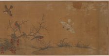 Rabbits, birds, and flowers, 17th century. Creator: Unknown