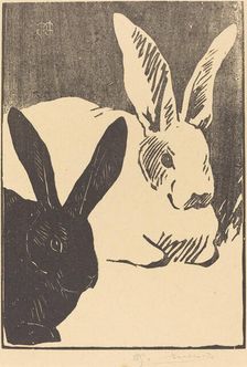 Rabbits (Les Lapins), 1893. Creator: Henri-Charles Guerard