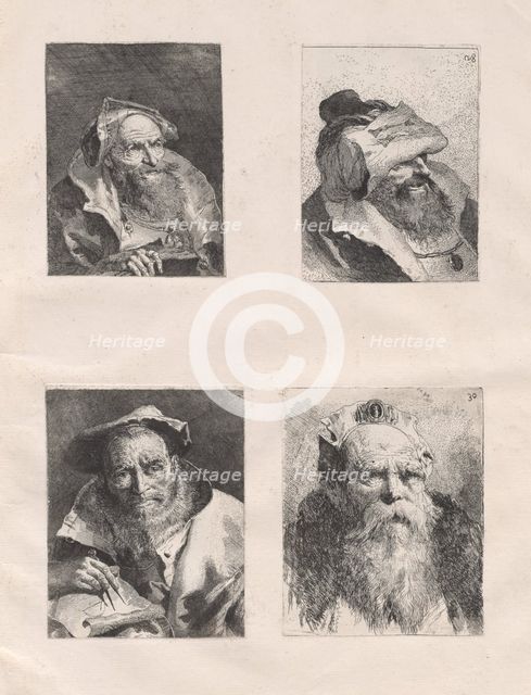 Raccolta di teste (Parts I and II), 1773-1774. Creator: Giovanni Battista Tiepolo.