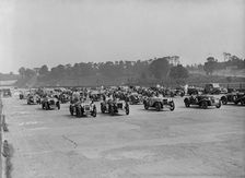 Race at the JCC Members Day, Brooklands, 1936. Artist: Bill Brunell