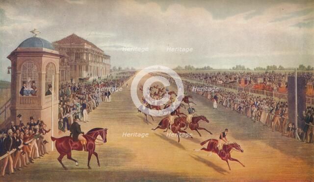 'Race for the Great St. Leger Stakes, 1836', 1837. Artist: John Harris.
