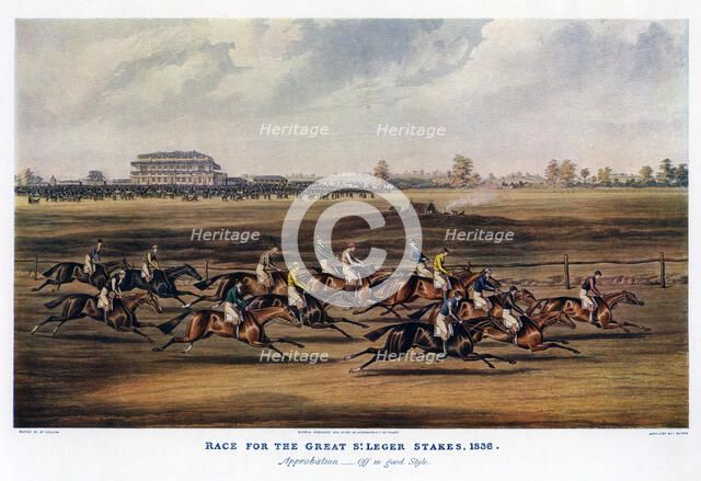 'Race for the Great St Leger Stakes, 1836'.Artist: Harris