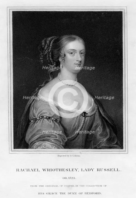 Rachael Wriothesley, Lady Russell, 19th century.Artist: J Cochran