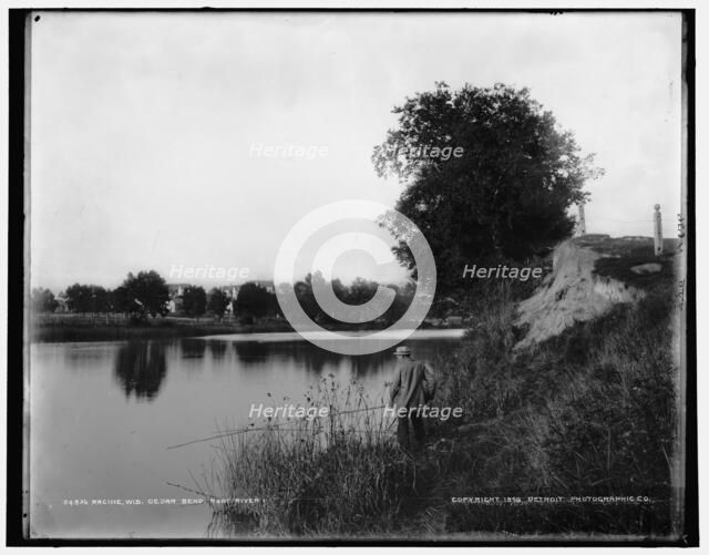 Racine, Wis., Cedar Bend, Root River, c1898. Creator: Unknown.