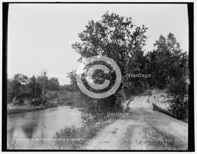 Racine, Wis., Root River rapids, Riverside Road, between 1880 and 1899. Creator: Unknown.