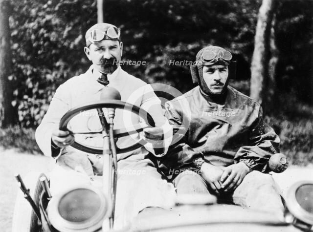 Racing drivers, 1907. Artist: Unknown