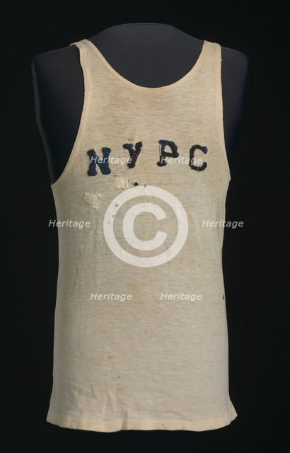 Racing shirt for the New York Pioneer Club worn by Ted Corbitt, 1950s. Creator: Unknown.